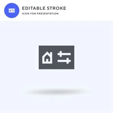 Settings icon vector, filled flat sign, solid pictogram isolated on white, lo Stock Illustration