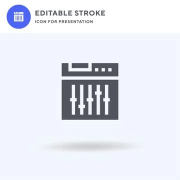 Settings icon vector, filled flat sign, solid pictogram isolated on white, lo Stock Illustration