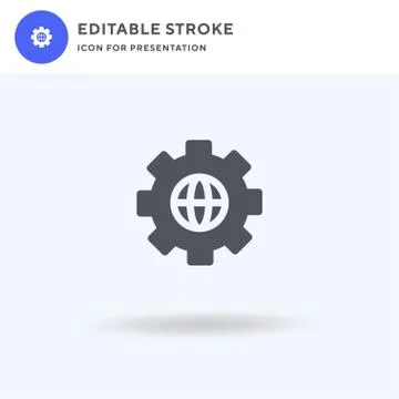 Settings icon vector, filled flat sign, solid pictogram isolated on white, logo 스톡 일러스트