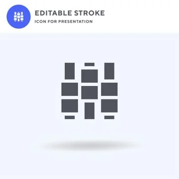 Settings icon vector, filled flat sign, solid pictogram isolated on white, logo Stock Illustration