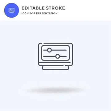 Settings icon vector, filled flat sign, solid pictogram isolated on white, logo Stock Illustration