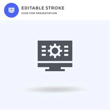 Settings icon vector, filled flat sign, solid pictogram isolated on white, logo Stock Illustration