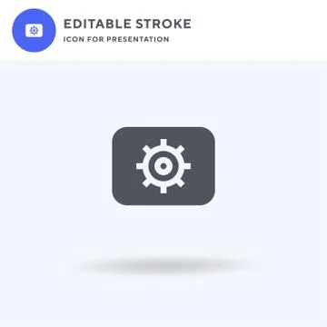 Settings icon vector, filled flat sign, solid pictogram isolated on white, logo Stock Illustration