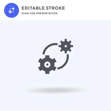 Settings icon vector, filled flat sign, solid pictogram isolated on white, logo 스톡 일러스트