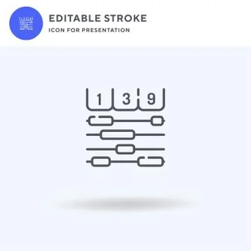 Settings icon vector, filled flat sign, solid pictogram isolated on white, logo Stock Illustration