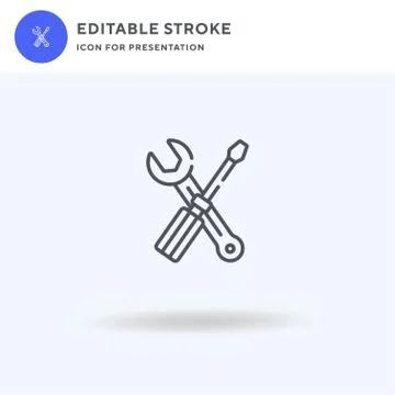 Settings icon vector, filled flat sign, solid pictogram isolated on white, logo Stock Illustration