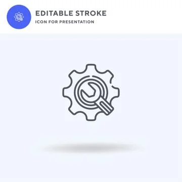 Settings icon vector, filled flat sign, solid pictogram isolated on white, logo イラスト素材