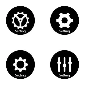 Settings icon vector Stock Illustration