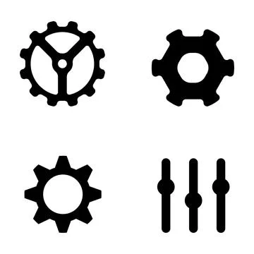 Settings icon vector Stock Illustration