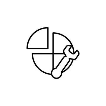 Settings icon. vector illustration black on white background Stock Illustration