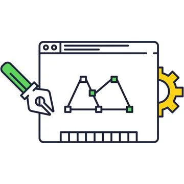 Settings icon vector line cog gear isolated Stock Illustration