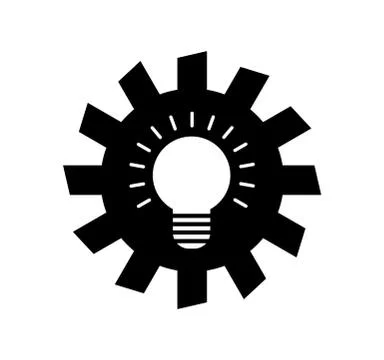 Settings icon vector tools with ligh Stock Illustration