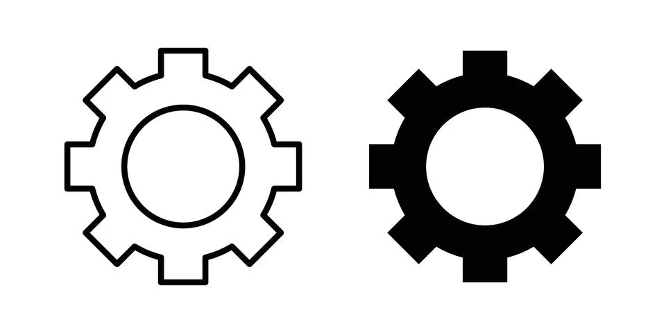 Settings icon for web projects Stock Illustration