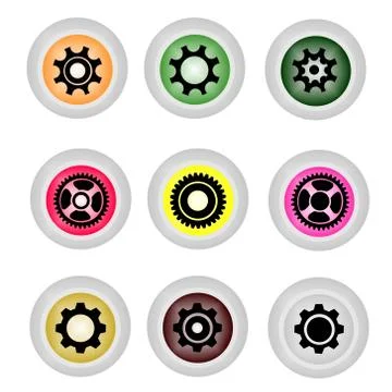 Settings icons Stock Illustration