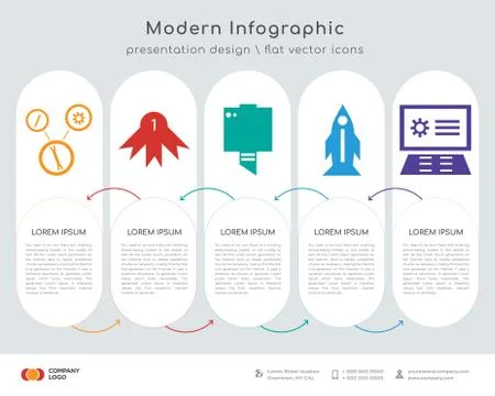 Settings infographics design Stock Illustration