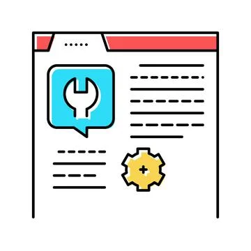 Settings instruction color icon vector illustration Illustrazione stock