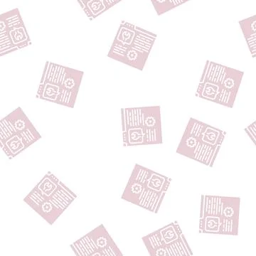 Settings instruction glyph seamless pattern Stock Illustration