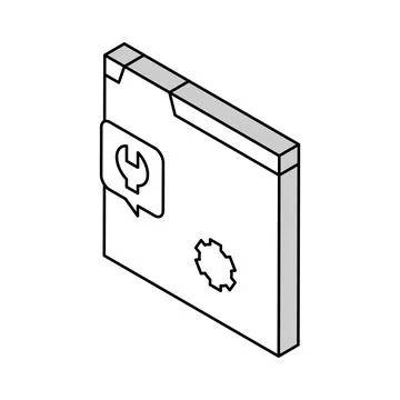 Settings instruction isometric icon vector illustration Stock Illustration