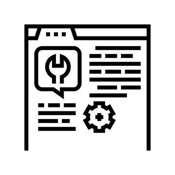Settings instruction line icon vector illustration Stock Illustration