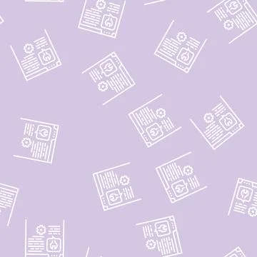 Settings instruction line seamless pattern Illustrazione stock