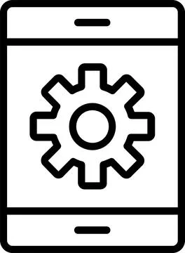 Settings Line Icon Design Stock Illustration