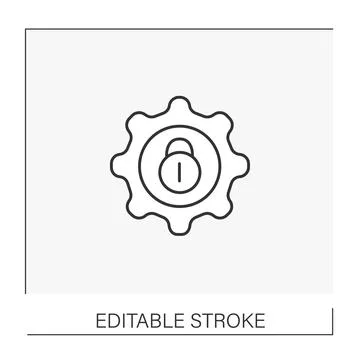 Settings line icon Stock Illustration