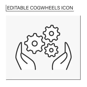 Settings line icon Stock Illustration