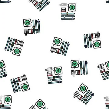 Settings of loan vector seamless pattern Illustrazione stock