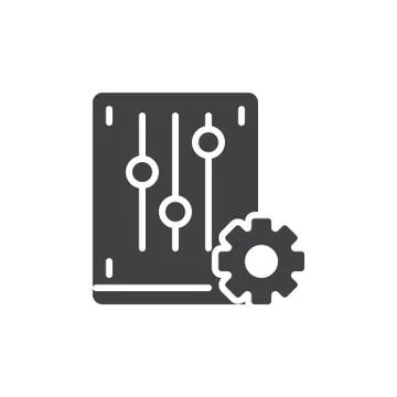 Settings mixer icon vector, filled flat sign, solid pictogram Stock Illustration