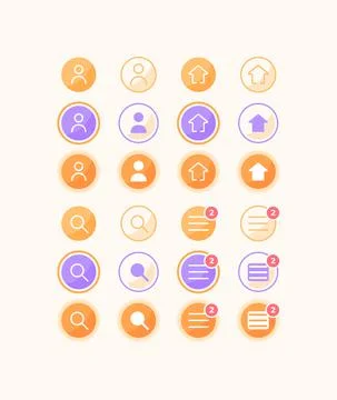 Settings options for user account UI elements kit イラスト素材