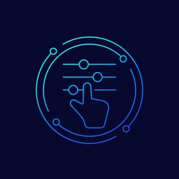 Settings or options line vector icon Stock Illustration