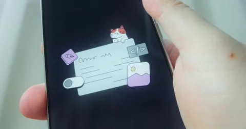 Settings panel with different functionalities or settings, presentation Stock Footage 313443580