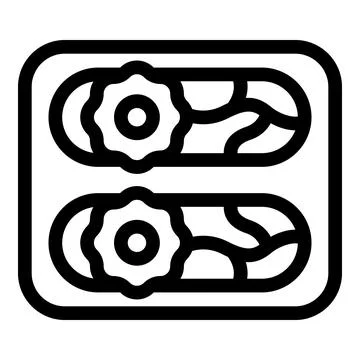 Settings panel showing two cogwheels engaging with serrated bars Illustrazione stock