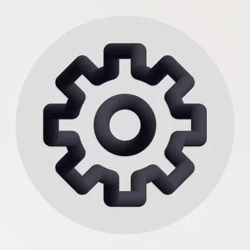 Settings, preferences, gear blended bold black line icon Stock Illustration
