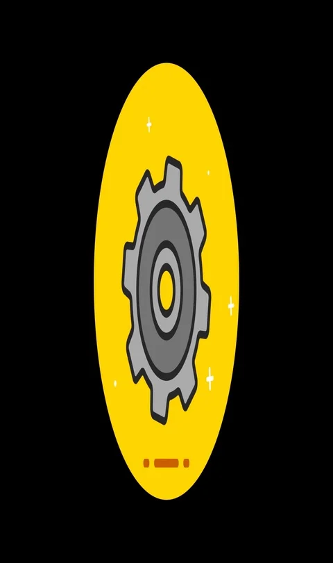 Settings Premium flat icon animated with alpha channel Stock Footage 101584745