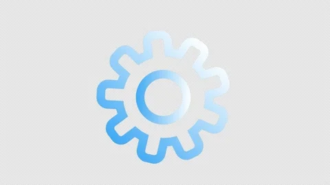 Settings Service Gear tool sign Maintenance icon ui animated on Alpha channel. Stock Footage 227941406