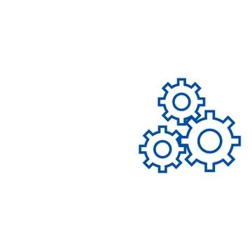 Settings sign line icon concept. Settings sign flat vector symbol, sign, outline Stock Illustration