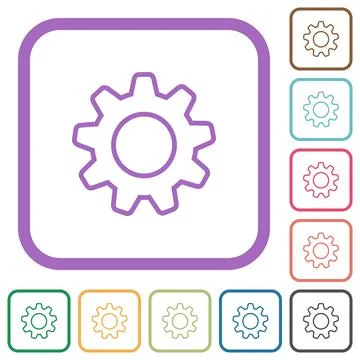 Settings simple icons イラスト素材