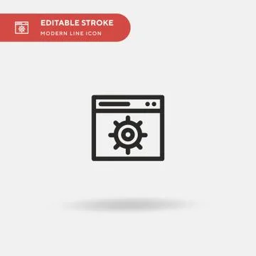 Settings Simple vector icon. Illustration symbol design template for web mobi 库存插图