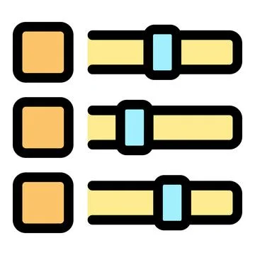Settings sliders representing options, preferences, and customization Illustrazione stock