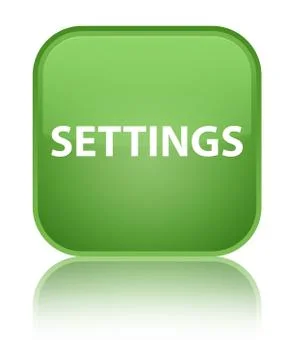 Settings special soft green square button Stock Illustration