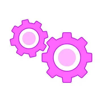 Settings symbol icon on white. Stock Illustration