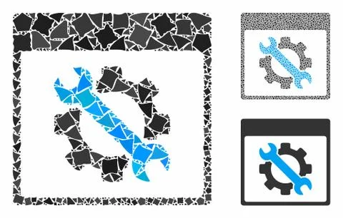 Settings tools calendar page Composition Icon of Tremulant Elements Stock Illustration