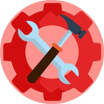 Settings tools Icon Isolated Vector Illustration vector illustration, Illustrazione stock