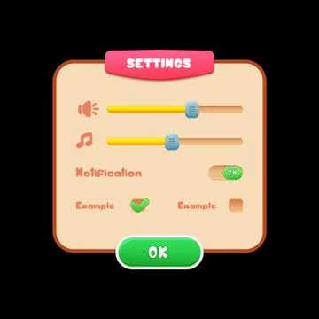 Settings ui kit 2 스톡 일러스트