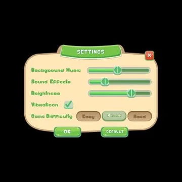 Settings ui kit 3 イラスト素材