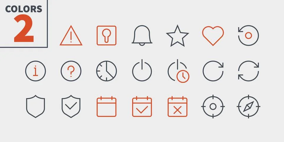 Settings UI Pixel Perfect Well-crafted Vector Thin Line Icons 48x48 Ready for 스톡 일러스트