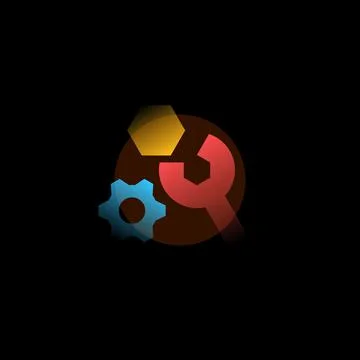 Settings. Vector icon in gradient style. Editable illustration Stock Illustration