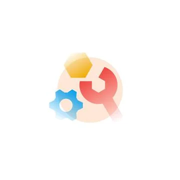 Settings. Vector icon in gradient style. Editable illustration Stock Illustration