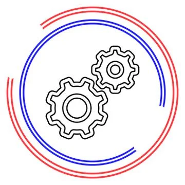 Settings vector icon Illustrazione stock